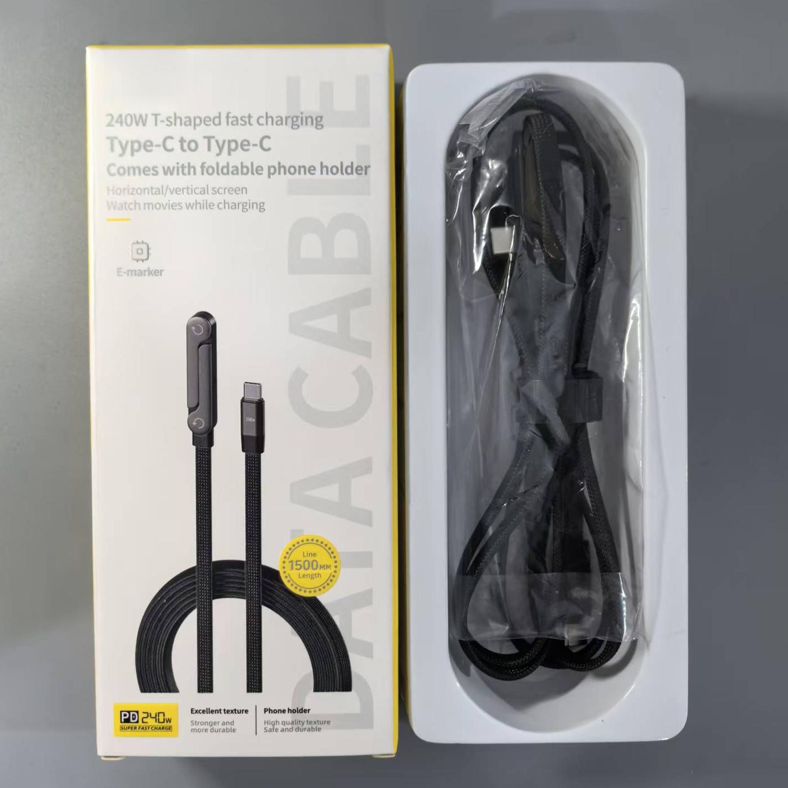 Tech Accessories For Home Office - Invisible Holder Charger Cable 2-in-1 Cellphone