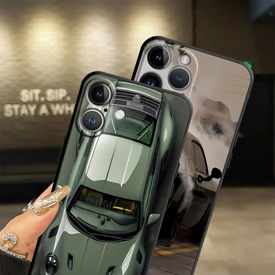 Tech Accessories Apple - Cool Car Black Soft Phone Cover