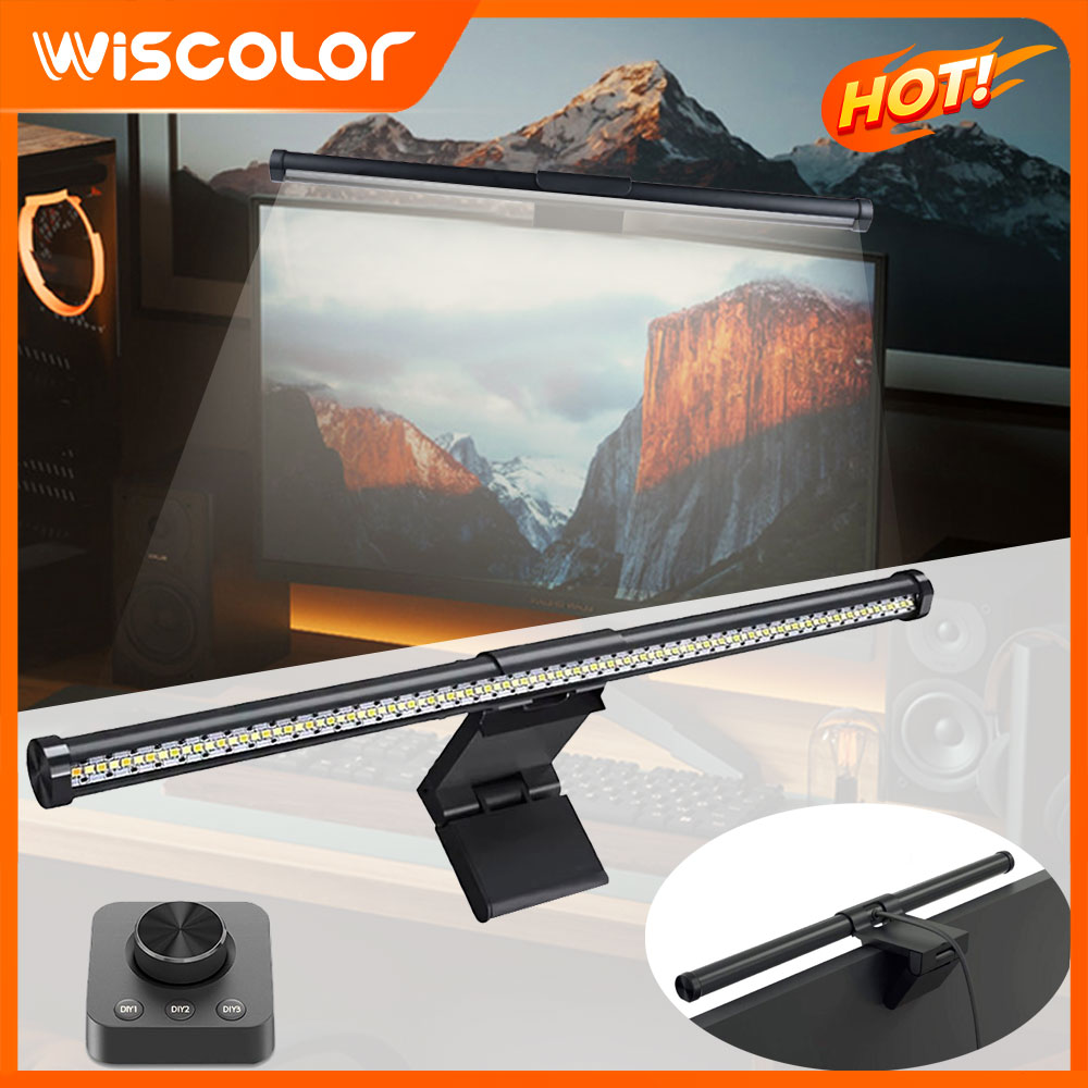 Tech Table Accessories - Setup Dimmable Light Bar Monitor Decoration
