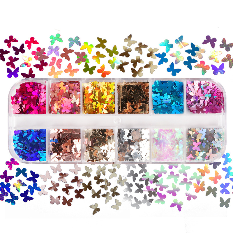 I Tech Accessories - Mix Color Fluorescent Butterfly Glitter Eyelash