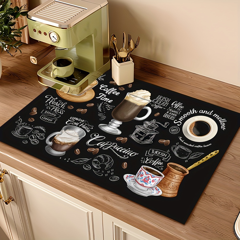 Tech Table Accessories - VIKAMA Vintage Coffee Machine Mat Absorbent,