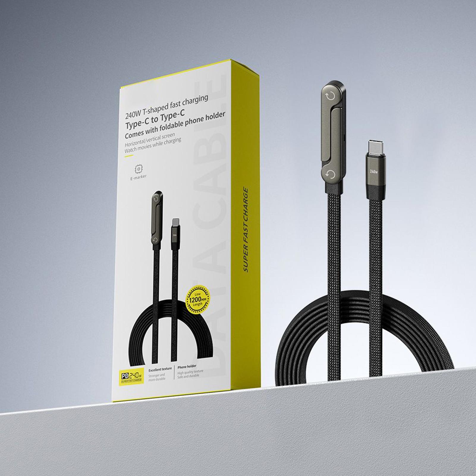 Tech Accessories For Travel - Invisible Holder Charger Cable 2-in-1 Cellphone