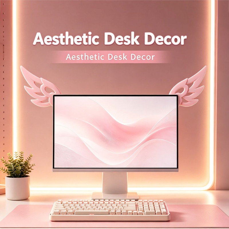 Kawaii 3D Wing Decor for Compu - огляд і ціна Tech Table Accessories