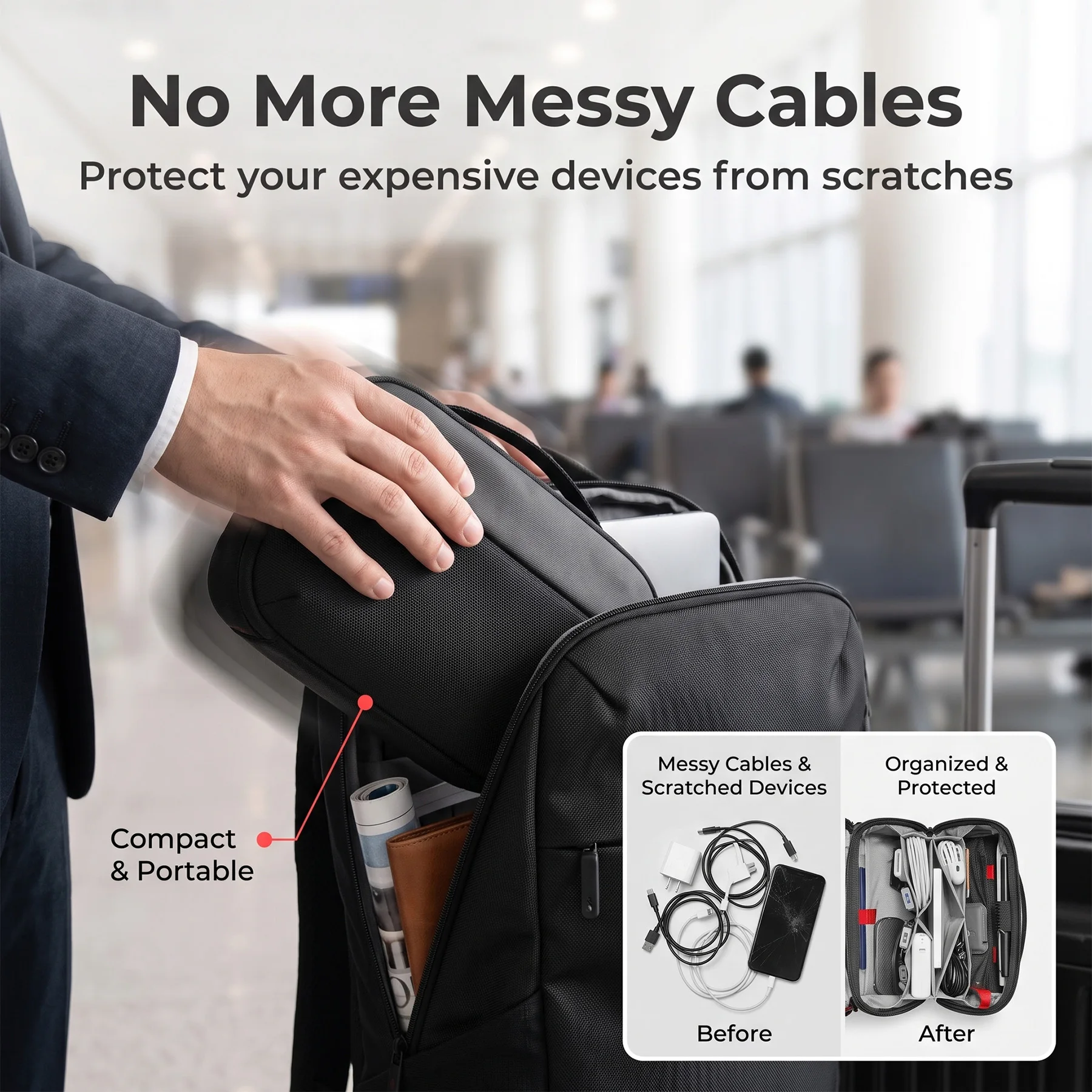 Travel Tech Organizer Pouch, W - огляд і ціна Tech Accessories For Travel